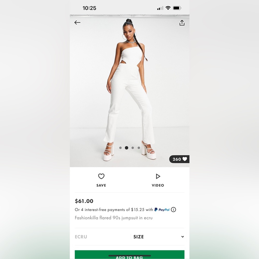 ASOS BRAND NEW FLARED JUMPSUIT SIZE 4